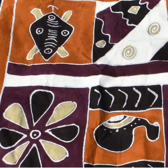 97 (VHD) Vintage. Home Decor. Handpainted. Canvas. African Folk Art. Tapestry. - Picture 2 of 5